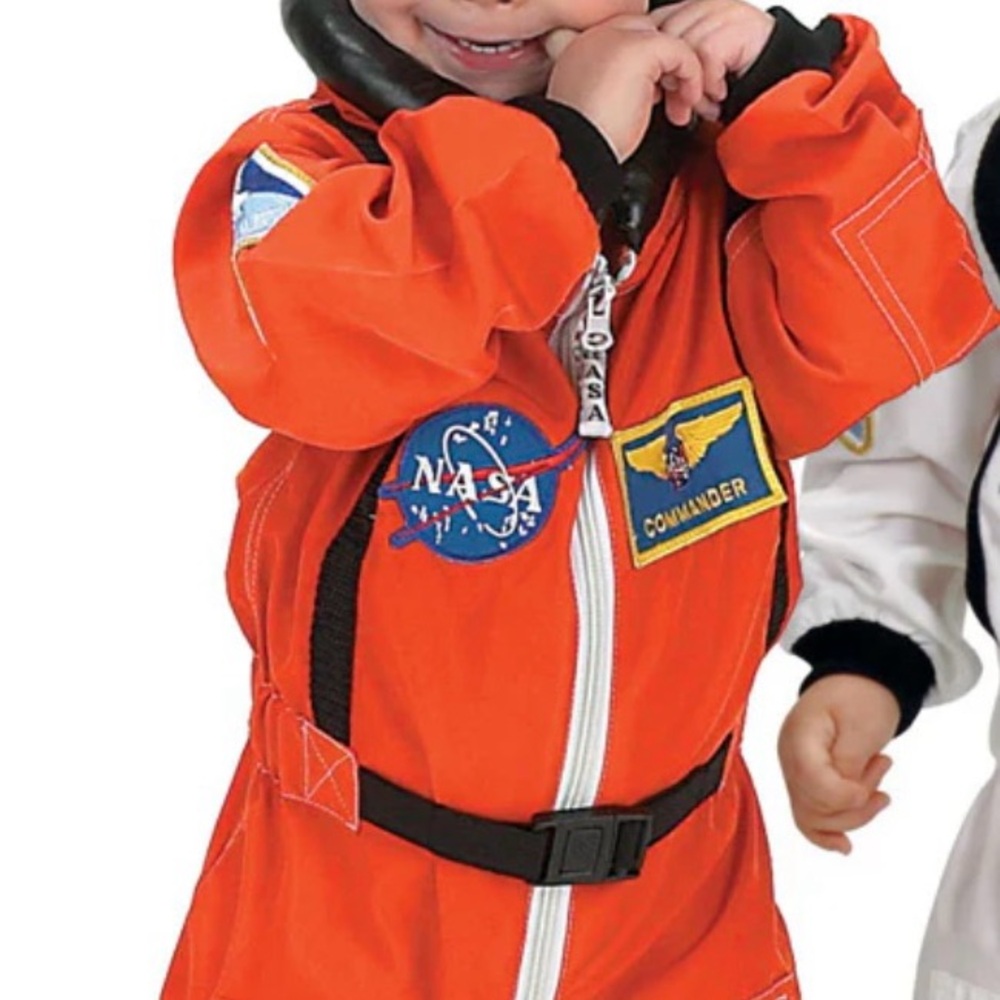 NASA Orange Astronaut Costume with Cap
